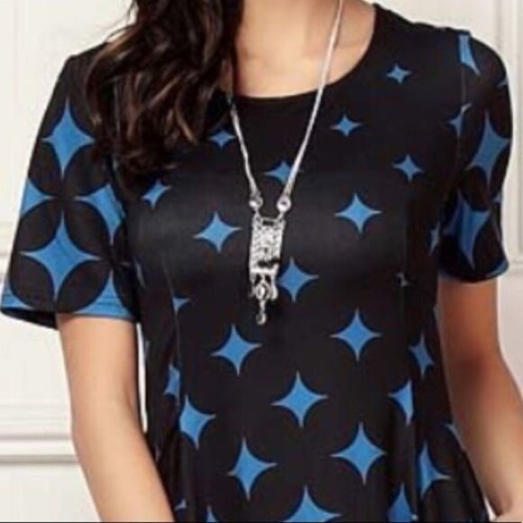 Diamond Pattern Dress Tunic with Pockets M-L-XL - Picture 3 of 7